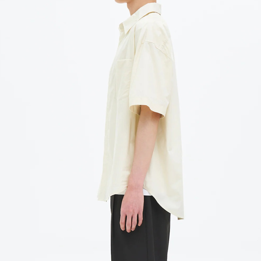 8 seconds 60s Cotton Poplin Oversized Short-Sleeve Shirt — Ivory