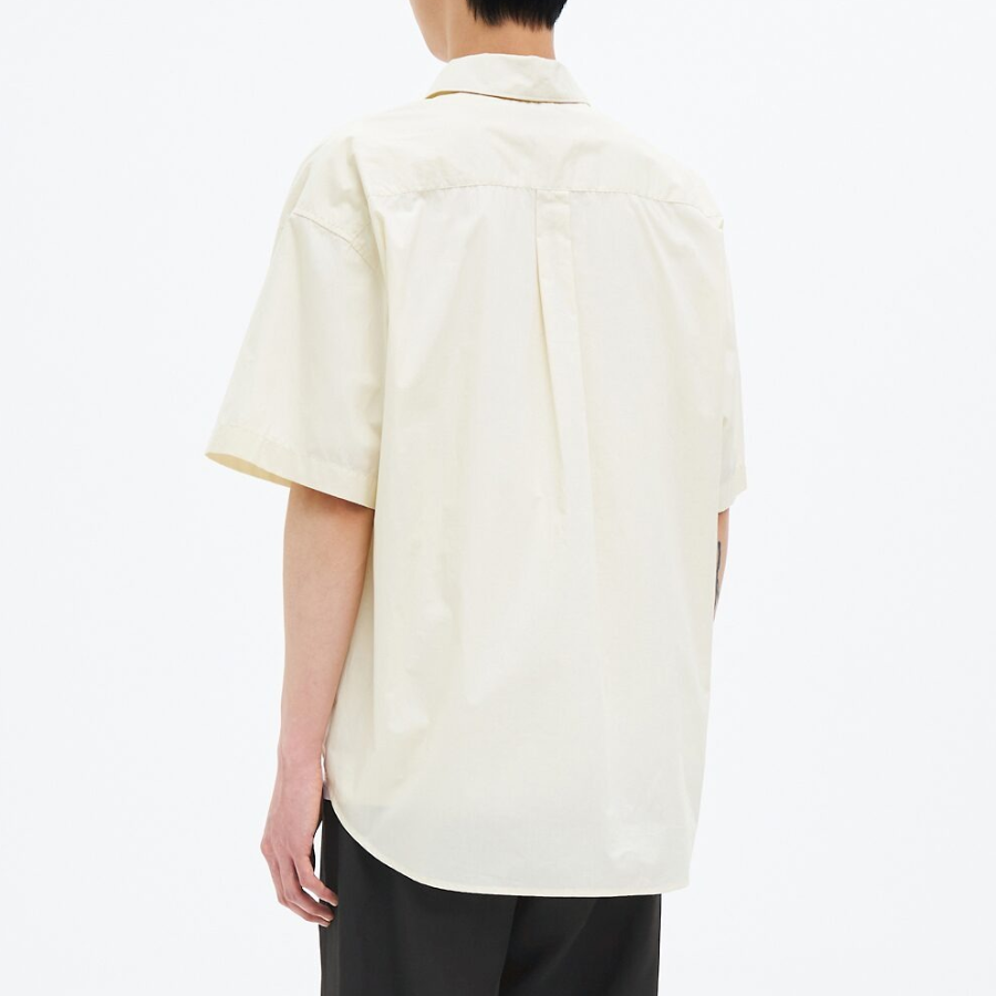 8 seconds 60s Cotton Poplin Oversized Short-Sleeve Shirt — Ivory