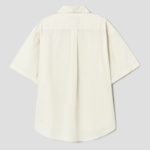 8 seconds 60s Cotton Poplin Oversized Short-Sleeve Shirt — Ivory
