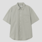8 seconds 60s Cotton Poplin Oversized Short-Sleeve Shirt — Khaki