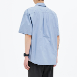 8 seconds 60s Cotton Poplin Oversized Short-Sleeve Shirt — Sky Blue