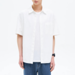8 seconds 60s Cotton Poplin Oversized Short-Sleeve Shirt — White