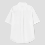 8 seconds 60s Cotton Poplin Oversized Short-Sleeve Shirt — White