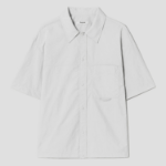 8 seconds Nylon Utility Short-Sleeve Shacket — Light Grey