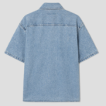 8 seconds Essential Short-Sleeve Denim Shirt — Sky Blue