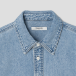 8 seconds Essential Short-Sleeve Denim Shirt — Sky Blue