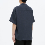 8 seconds Crinkle Short-Sleeve Shirt — Ash