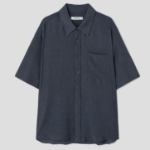 8 seconds Crinkle Short-Sleeve Shirt — Ash