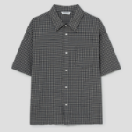 8 seconds Check Short-Sleeve Shirt — Navy