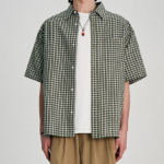 8 seconds Check Short-Sleeve Shirt — Khaki