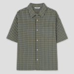 8 seconds Check Short-Sleeve Shirt — Khaki