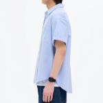 8 seconds Oxford Oversized Short-Sleeve Shirt — Sky Blue
