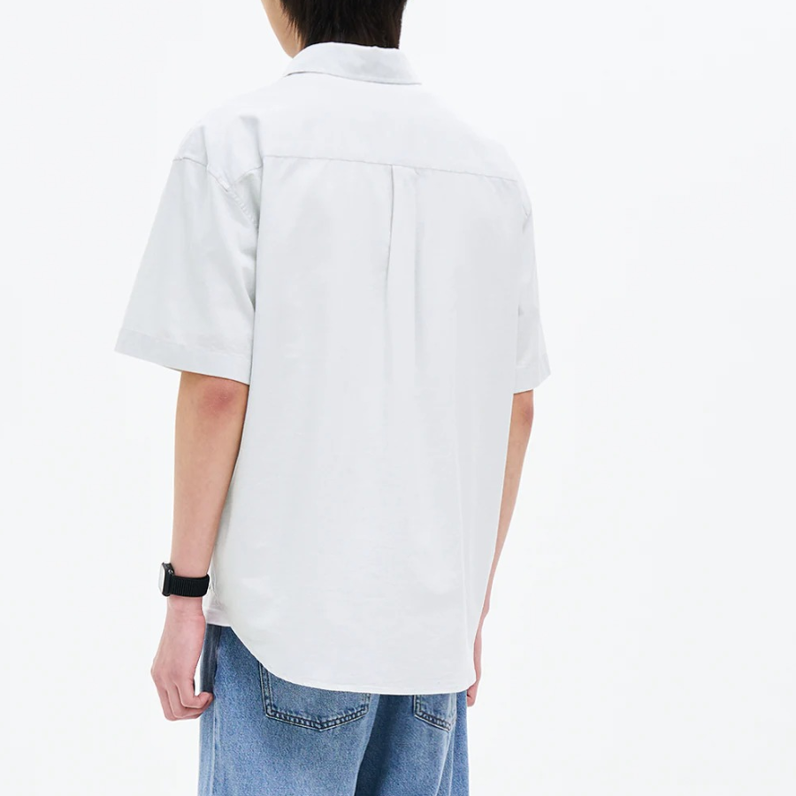 8 seconds Oxford Oversized Short-Sleeve Shirt — Light Green