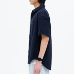 8 seconds Oxford Oversized Short-Sleeve Shirt — Navy