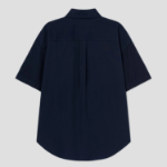8 seconds Oxford Oversized Short-Sleeve Shirt — Navy