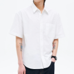 8 seconds Oxford Oversized Short-Sleeve Shirt — White