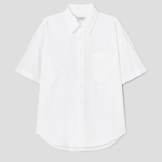 8 seconds Oxford Oversized Short-Sleeve Shirt — White