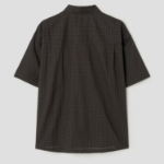 8 seconds Sheer Check Short-Sleeve Shirt — Brown
