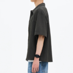 8 seconds Seersucker Short-Sleeve Shacket — Khaki