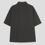 8 seconds Seersucker Short-Sleeve Shacket — Khaki