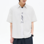 8 seconds Textured Stripe Short-Sleeve Shirt — Ivory