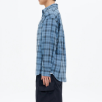 8 seconds Sheer Check Oversized Shirt — Blue