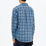 8 seconds Sheer Check Oversized Shirt — Blue