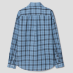 8 seconds Sheer Check Oversized Shirt — Blue