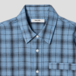 8 seconds Sheer Check Oversized Shirt — Blue