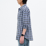 8 seconds Oversized Check Shirt — Sky Blue