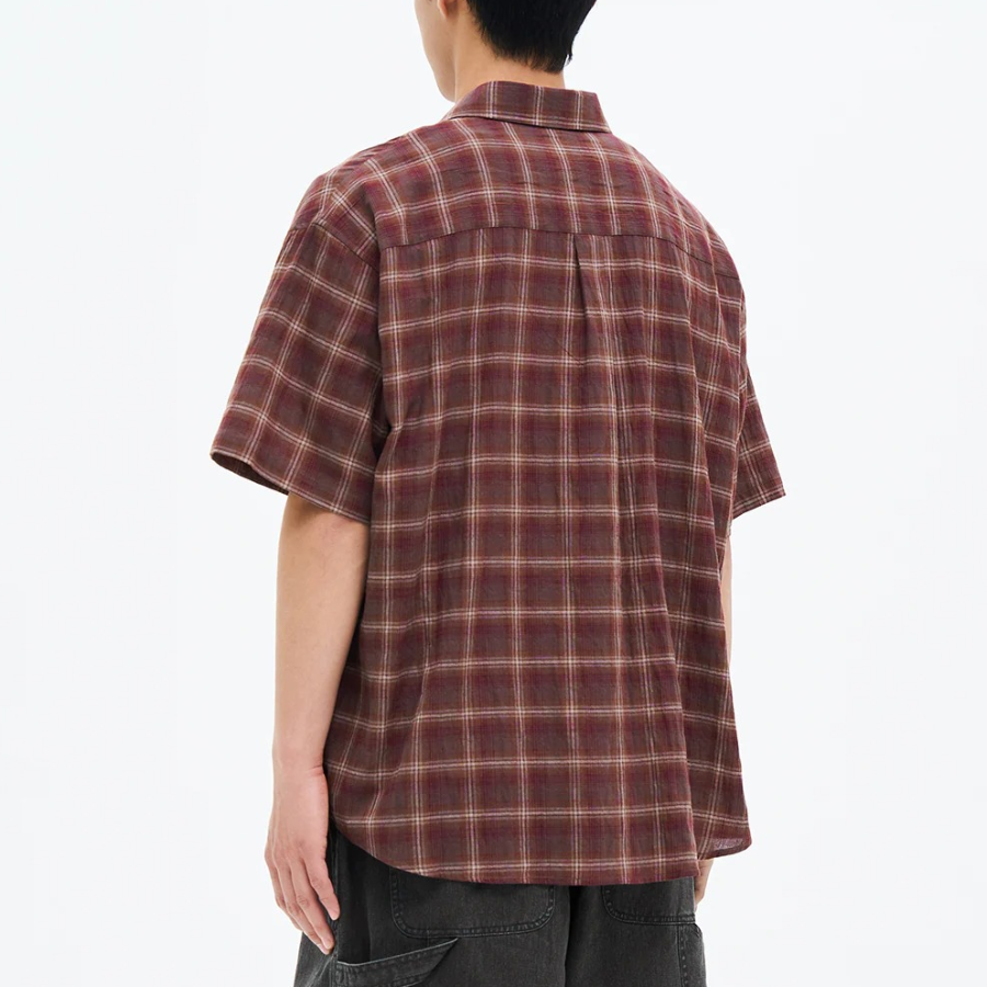 8 seconds Color Check Short-Sleeve Shirt — Red