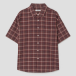 8 seconds Color Check Short-Sleeve Shirt — Red