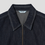 8 seconds Zip-Up Short-Sleeve Denim Shirt — Navy