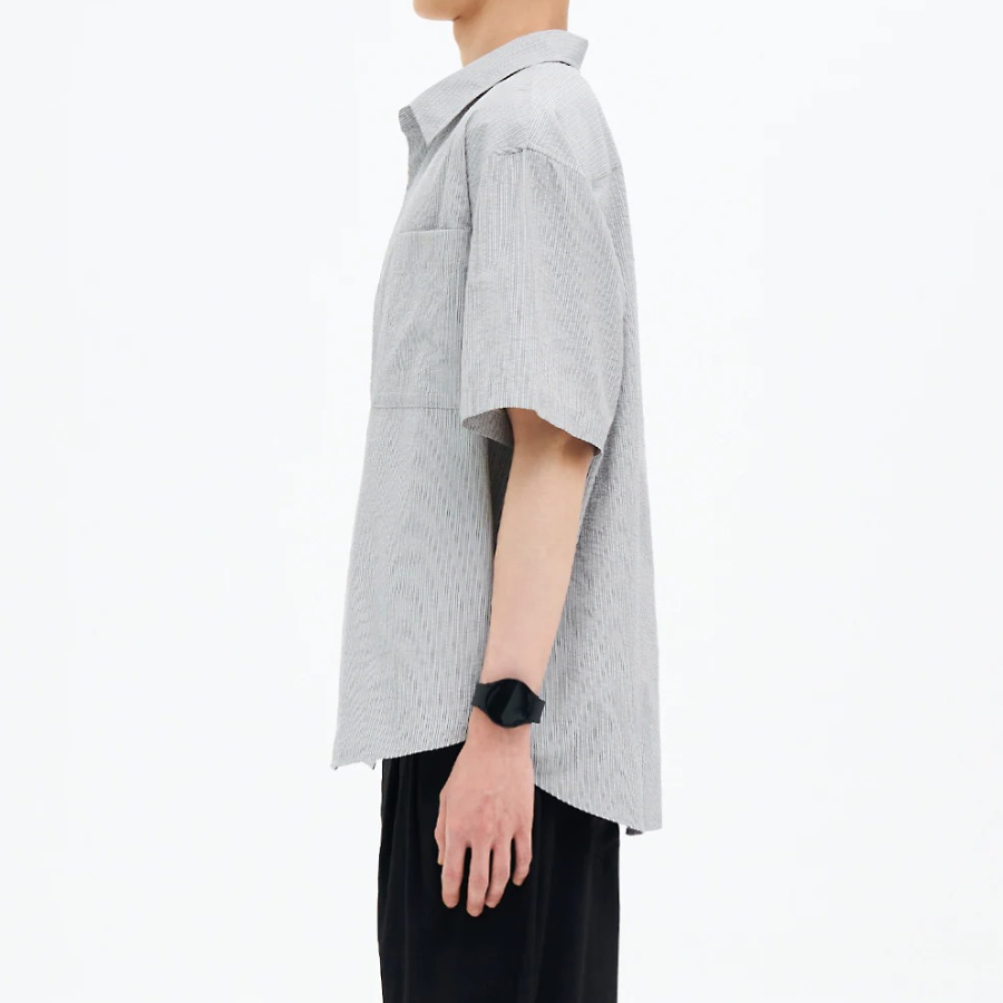 8 seconds Seersucker Stripe Short-Sleeve Shirt — Sky Blue