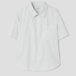 8 seconds Stripe Short-Sleeve Shirt — White