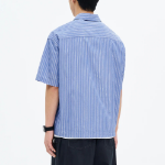8 seconds Multi Stripe Short-Sleeve Shirt — Blue