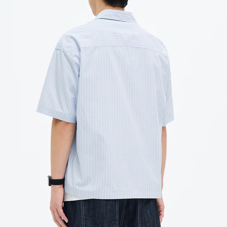8 seconds Multi Stripe Short-Sleeve Shirt — Sky Blue