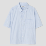 8 seconds Multi Stripe Short-Sleeve Shirt — Sky Blue