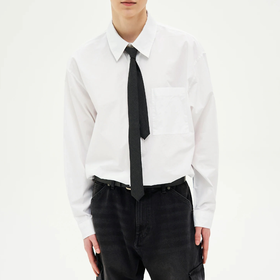 8 seconds 60s Cotton Poplin Overfit Shirt — White