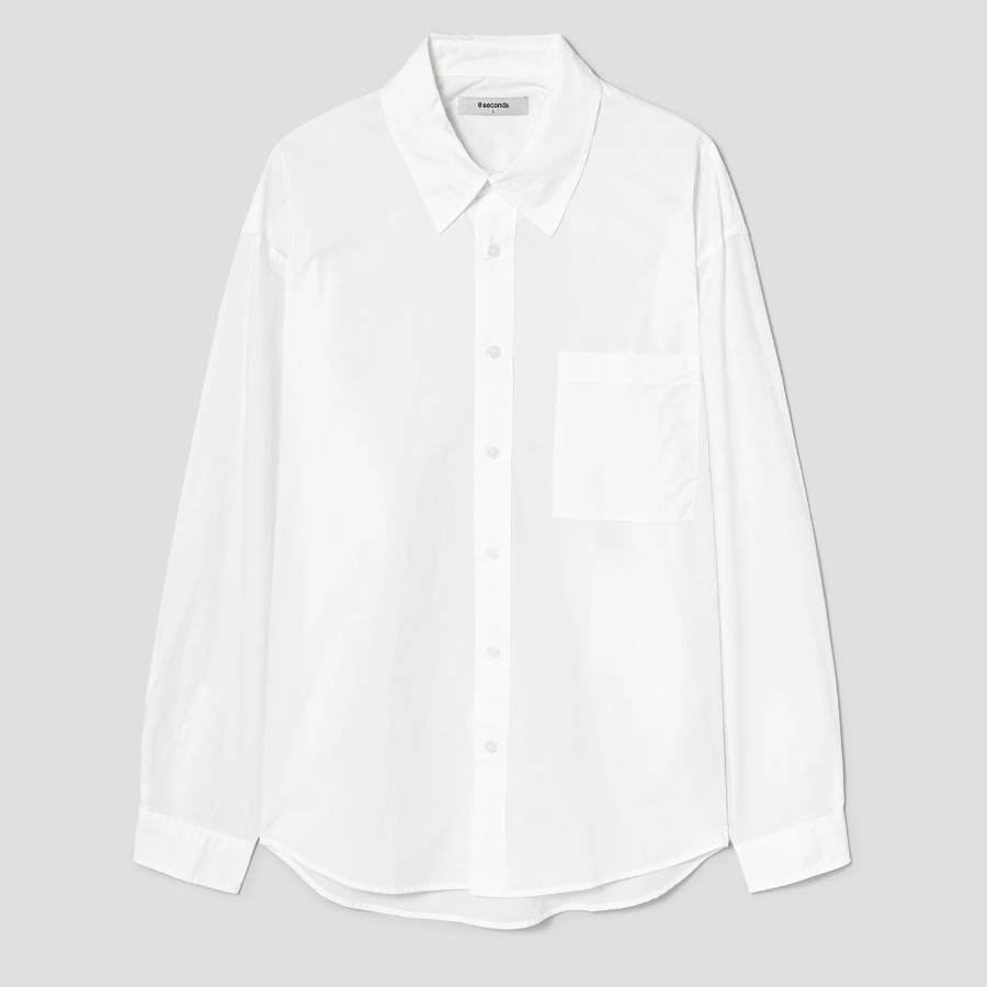 8 seconds 60s Cotton Poplin Overfit Shirt — White