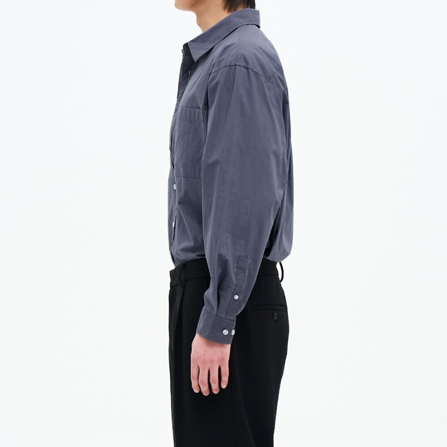 8 seconds 60s Cotton Poplin Overfit Shirt — Ash