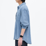 8 seconds Light Cotton Overfit Check Shirt — Bluе