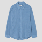 8 seconds Light Cotton Overfit Check Shirt — Bluе