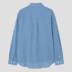 8 seconds Light Cotton Overfit Check Shirt — Bluе