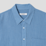 8 seconds Light Cotton Overfit Check Shirt — Bluе