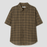 8 seconds Check Short Sleeve Shirt — Brown