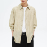 8 seconds Linen Blended Shirt — Beige