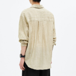 8 seconds Linen Blended Shirt — Beige