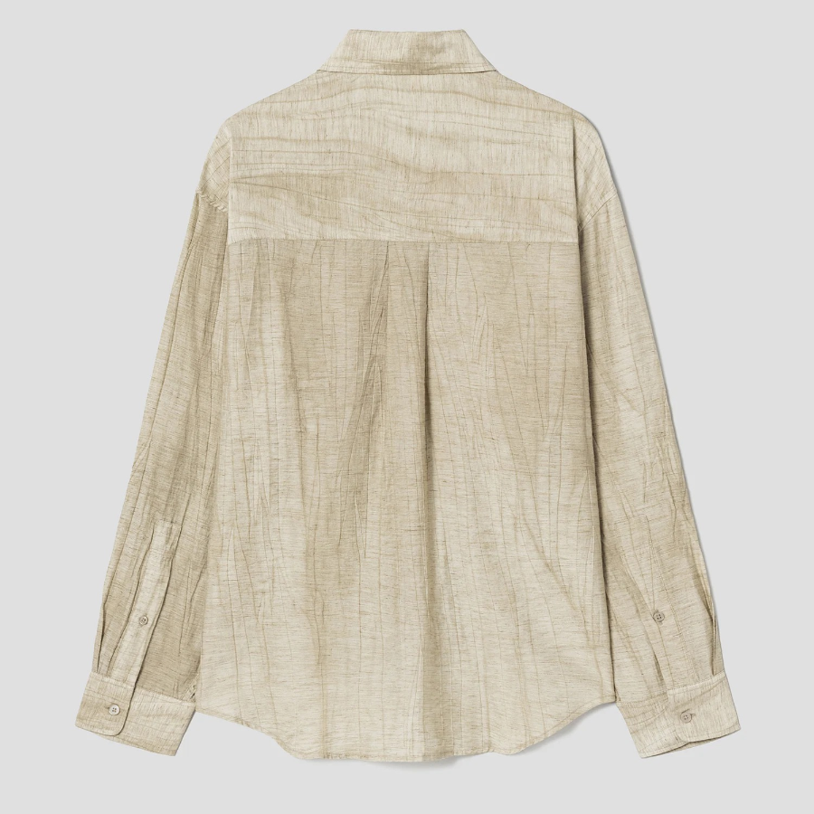 8 seconds Linen Blended Shirt — Beige