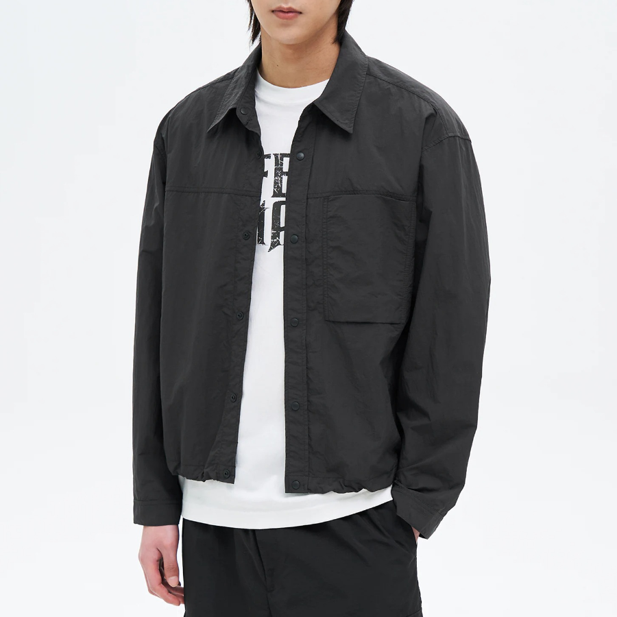 8 seconds Ripstop Nylon Shacket — Ash